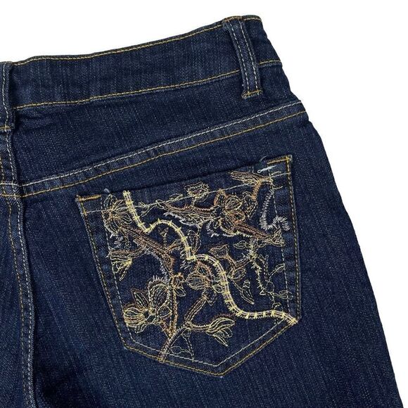 LEXI Dark Denim Blue Embroidered Skinny Jeans Women’s Size 8 - Picture 2 of 8